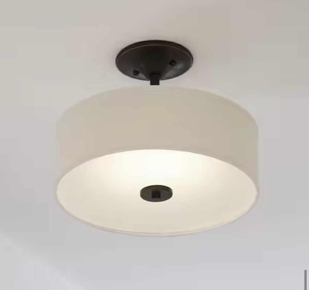 Inspire Collection LED Ceiling Light Drum Semi-Flush Mount
