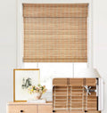 No Tools No Drill Cordless Bamboo Roman Shades