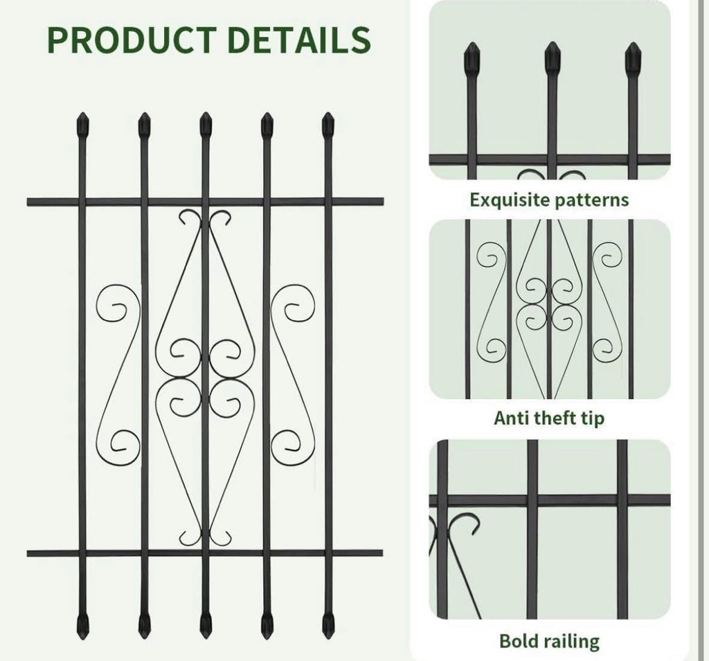 2 pack Window Security Bars Guards