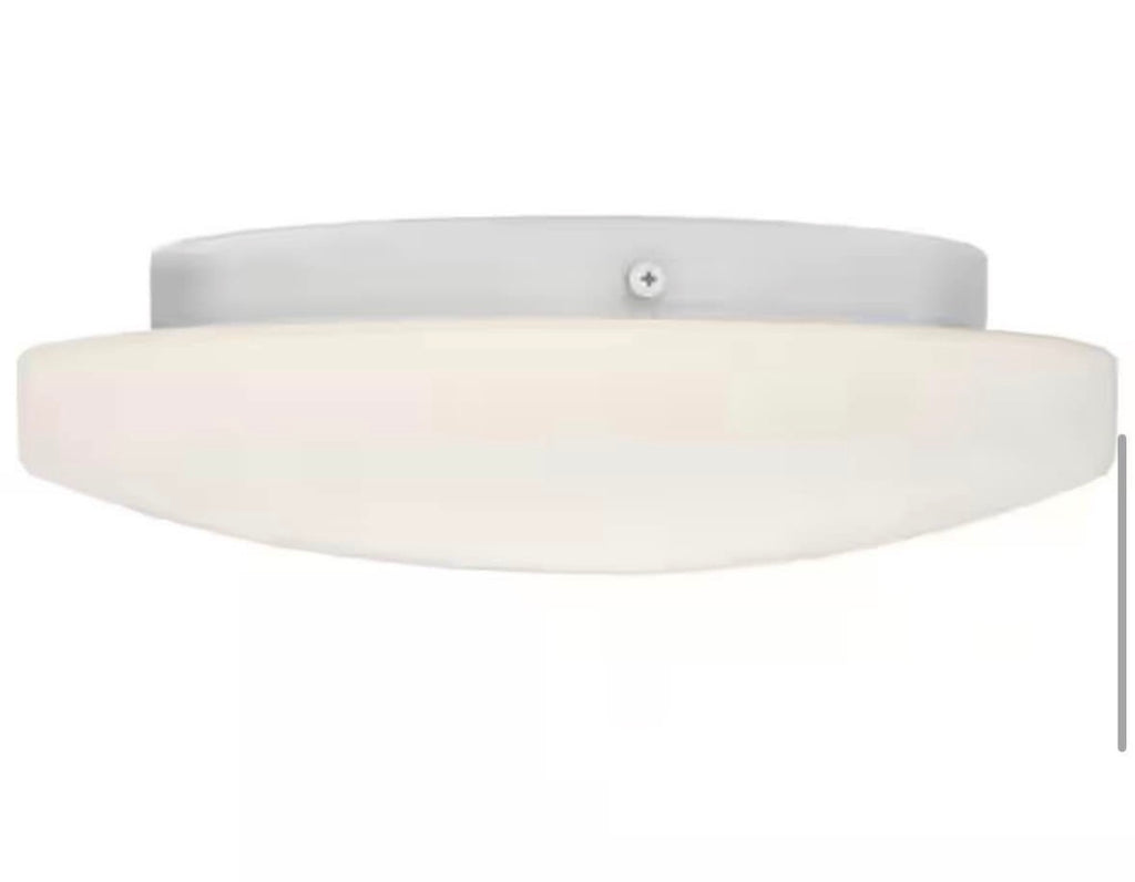 Orion 10.75 in. 2-Light White Flush Mount