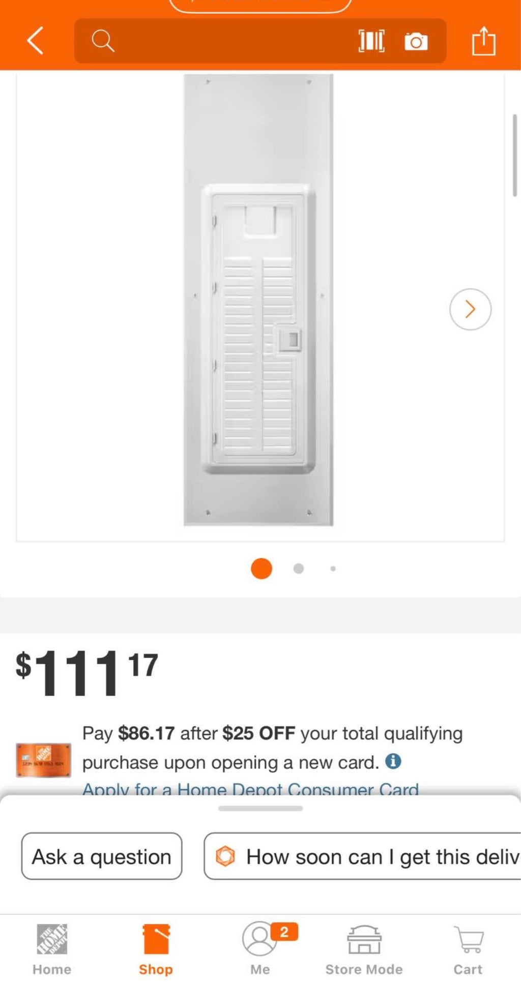 NEMA 1 42-Space Indoor Load Center Cover and Door