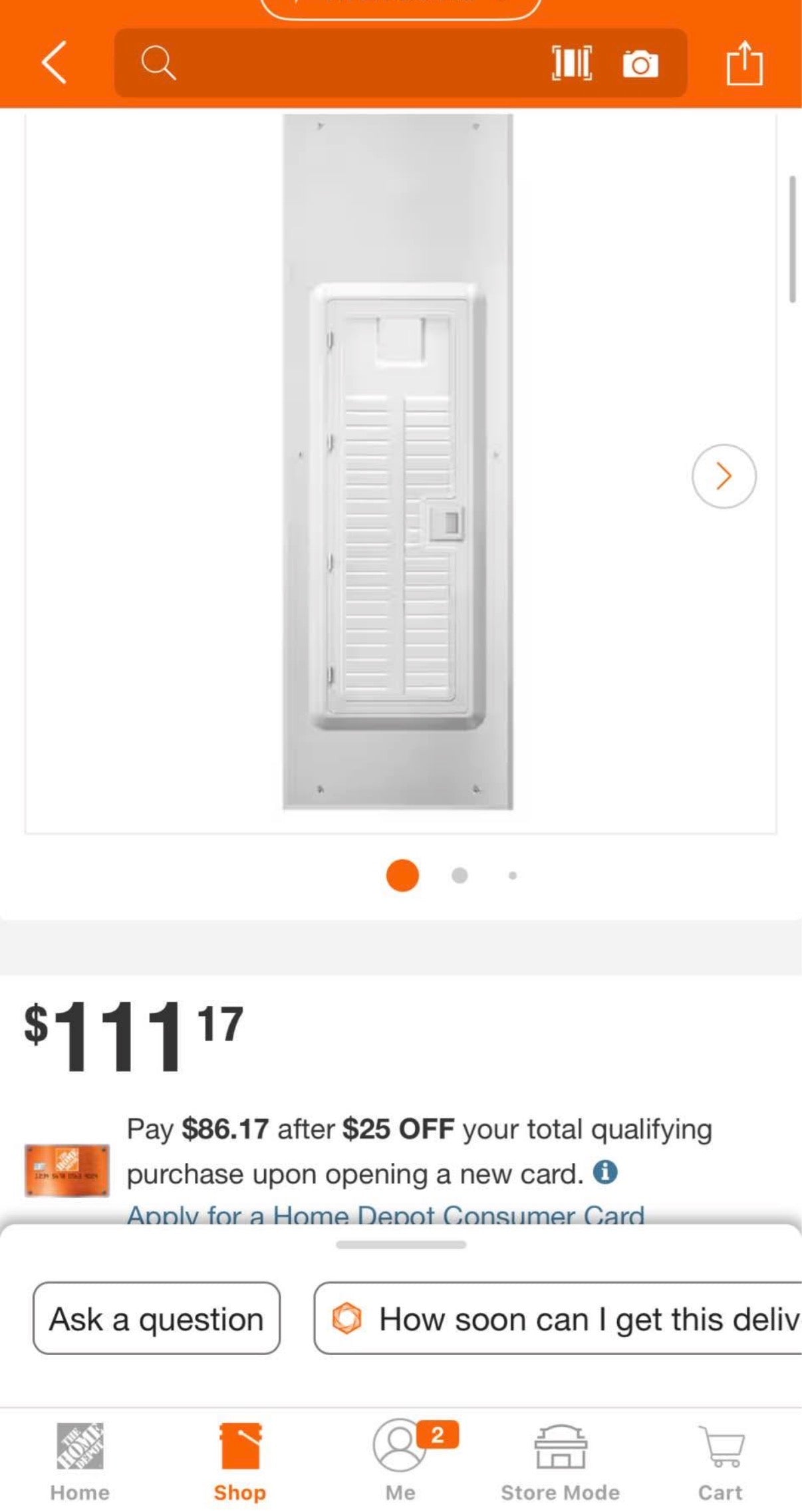 NEMA 1 42-Space Indoor Load Center Cover and Door
