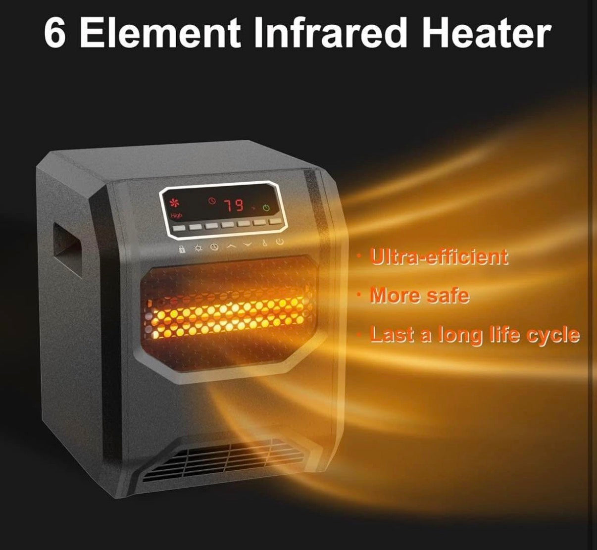 Infrared Space Heater 3 Mode 1500W