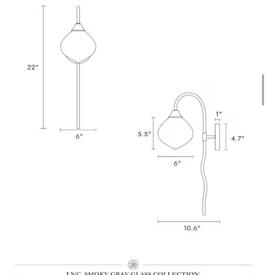 Modern 6 in. 1-Light Brass Wall Sconce