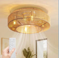 Moooni 20" Boho Caged Ceiling Fan with Light