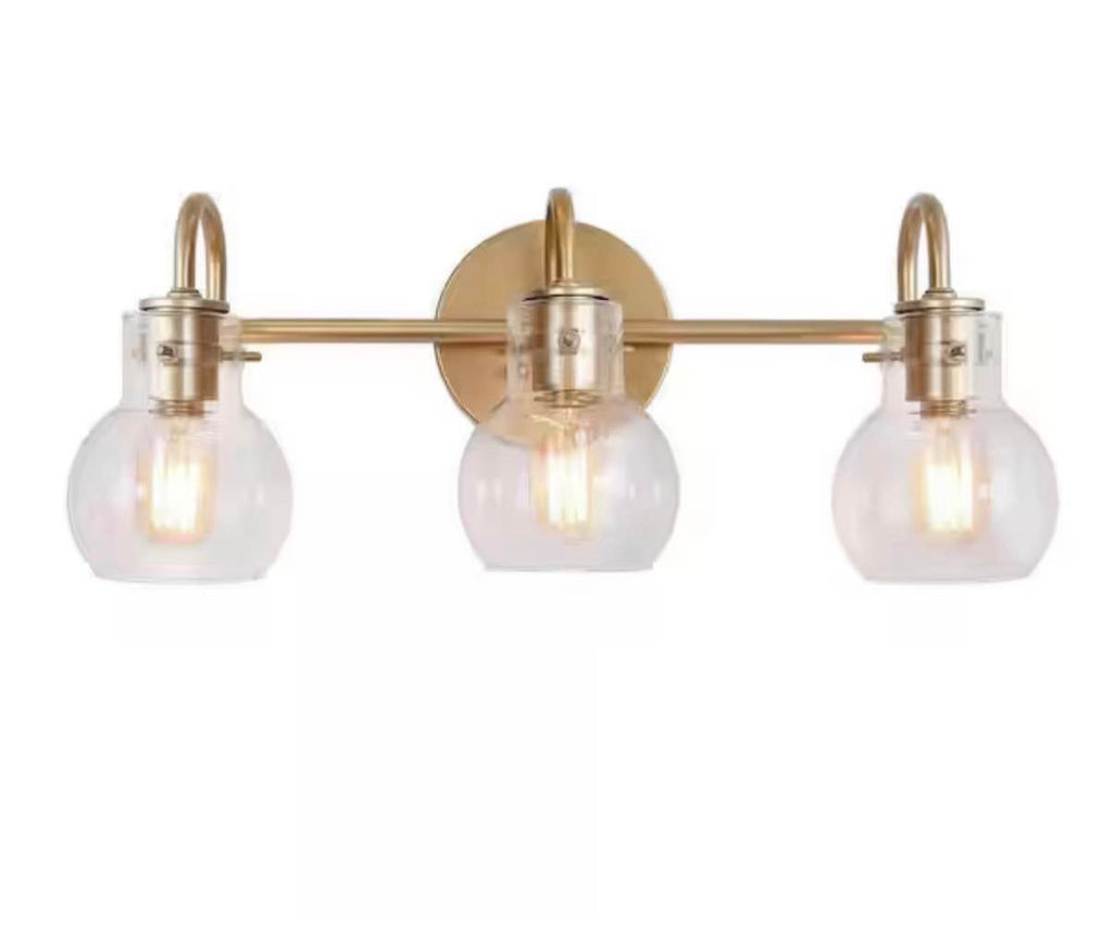 22 Inches 3-Light Gold Bathroom Vanity Light