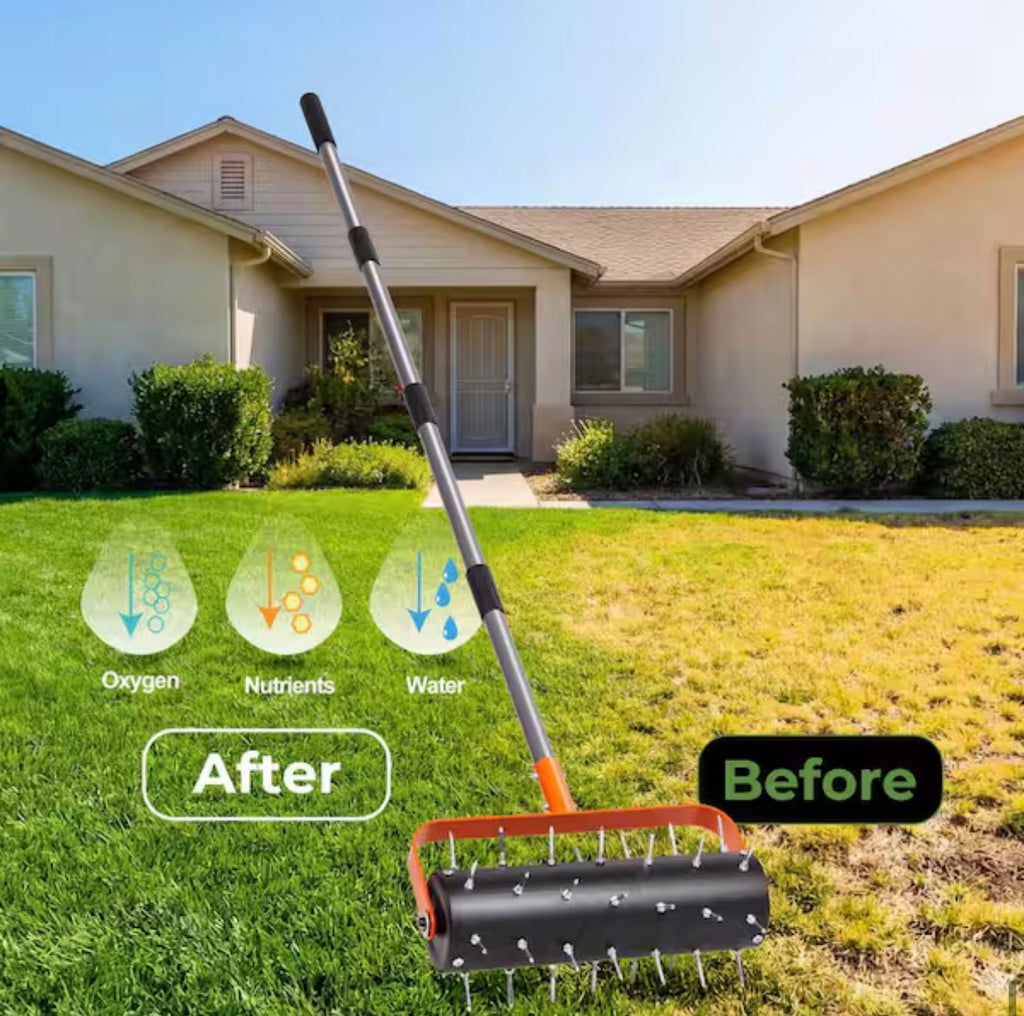 Heavy-Duty Lawn Rolling Aerator