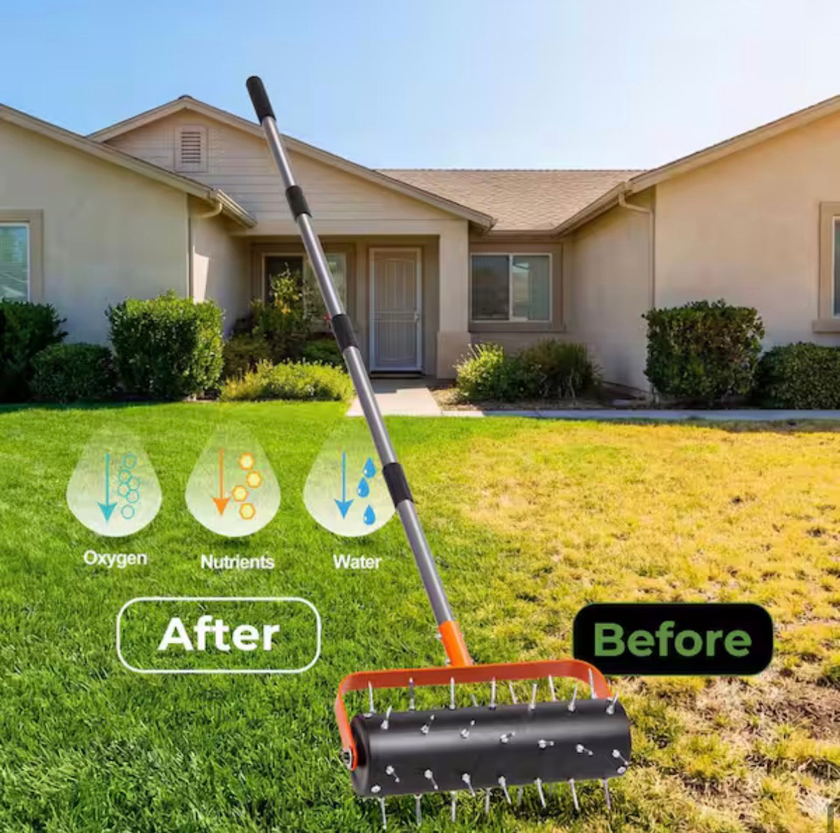 Heavy-Duty Lawn Rolling Aerator