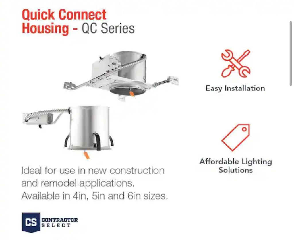 6-Pack 4 in. Construction Recessed Housing