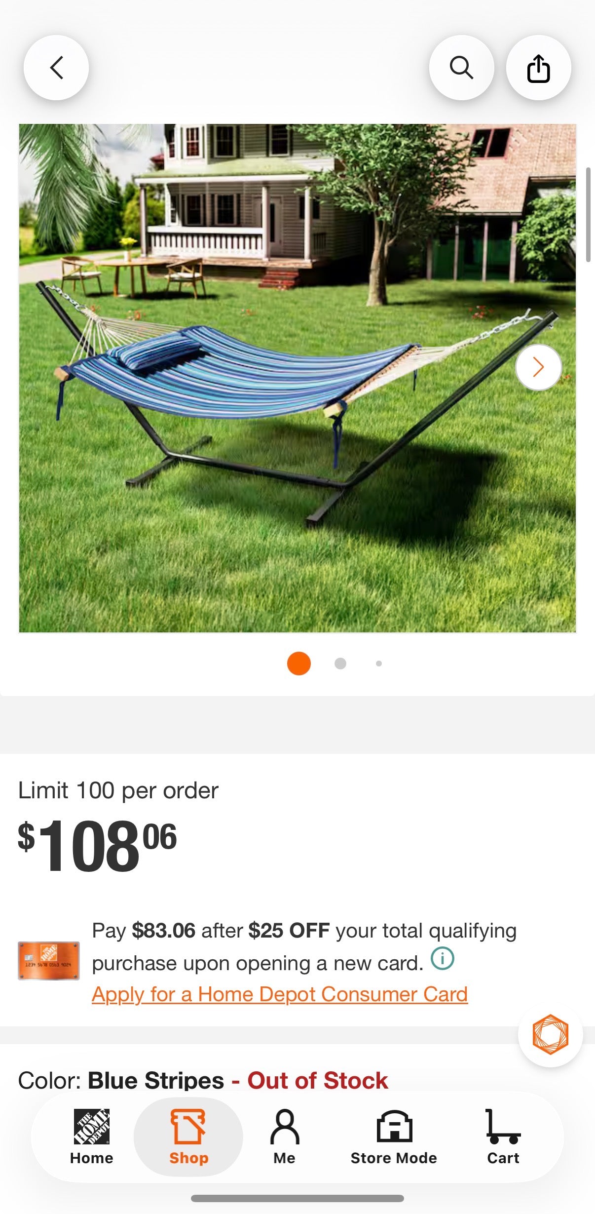 12 ft. Quilted 2-Person Hammock Bed