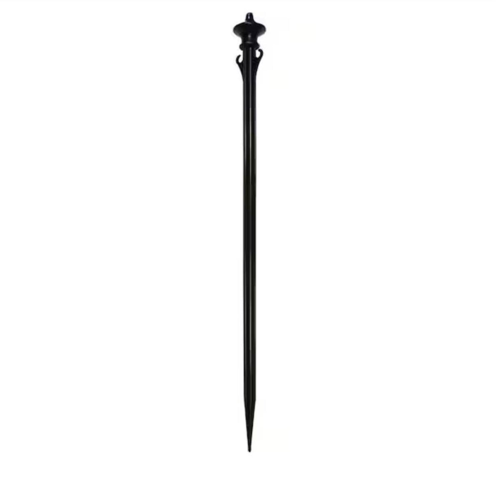 Black Colonial Poles and Chain Kit (12-Pack)