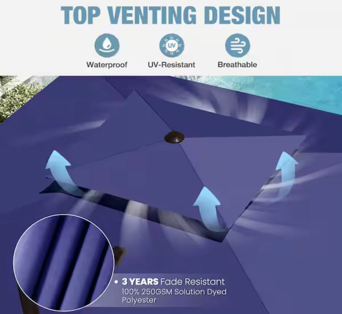 12 ft. x 9 FT. Outdoor Aluminum Cantilever Umbrella