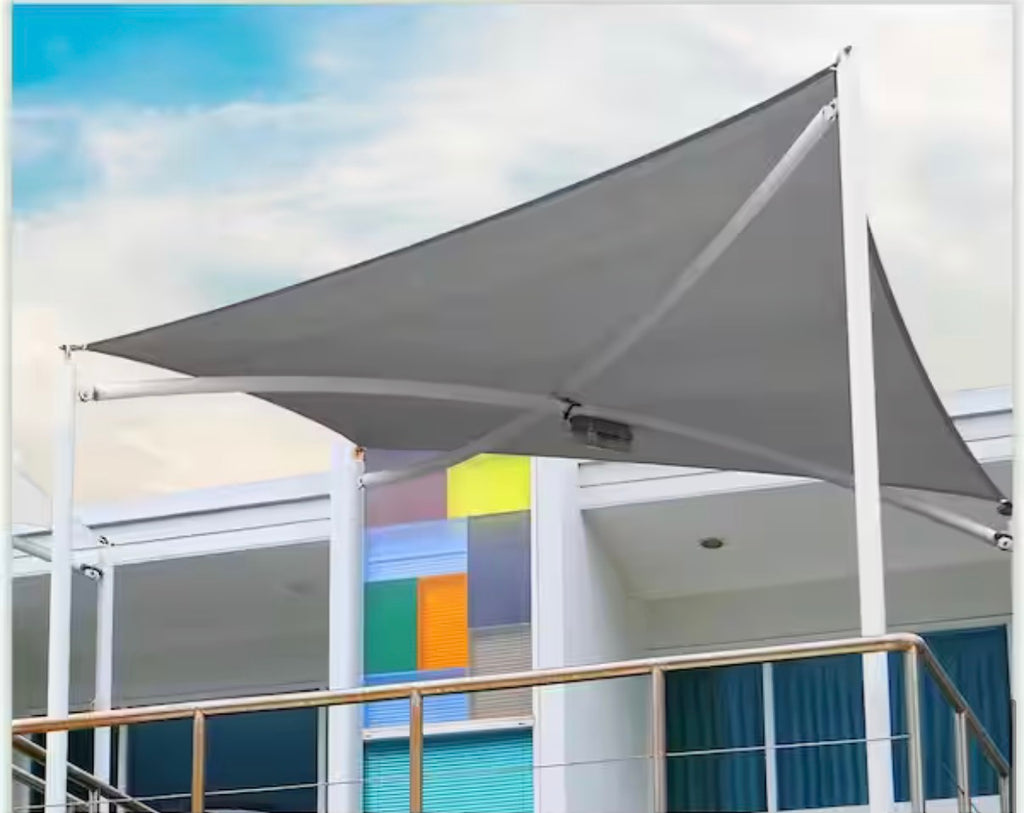 17 ft. x 12 ft. x 12 ft. Grey Triangle Sun Shade Sail Screen