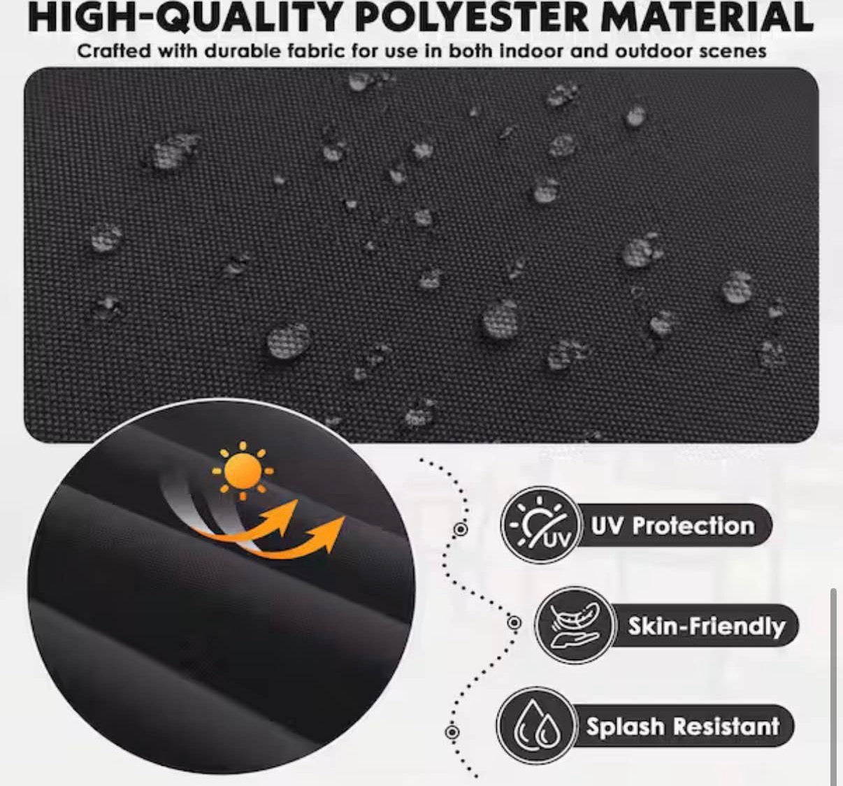 22 in. x 22 in. x 4 in. (2-Pack) Seat Cushion Grey