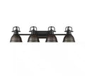 Duncan 33.5 in. 4-Light Vanity Light with Bronze Shade