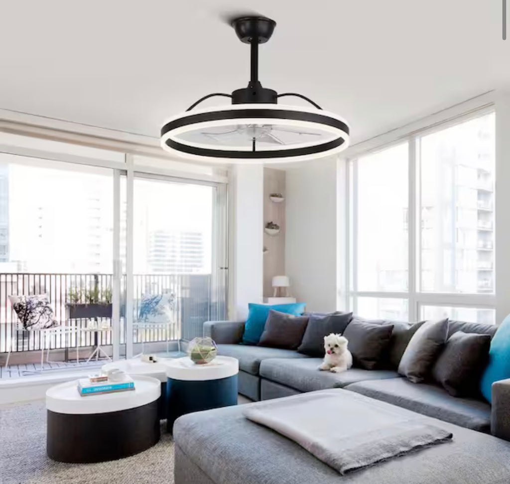 24 in. Smart  Ceiling Fan with Light  (used)