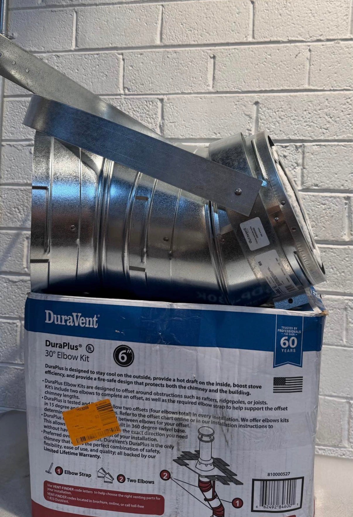 All-Fuel Chimney 6in. Diameter 30 Degree Elbow Kit