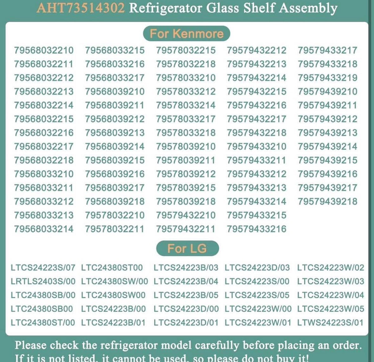 Refrigerator Glass Shelf Assembly Compatible with Kenmore