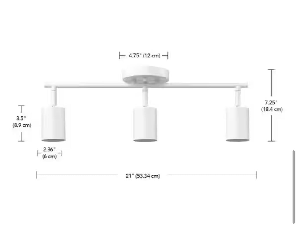 Pratt 2 ft. Matte White 3-Light Track Lighting Kit