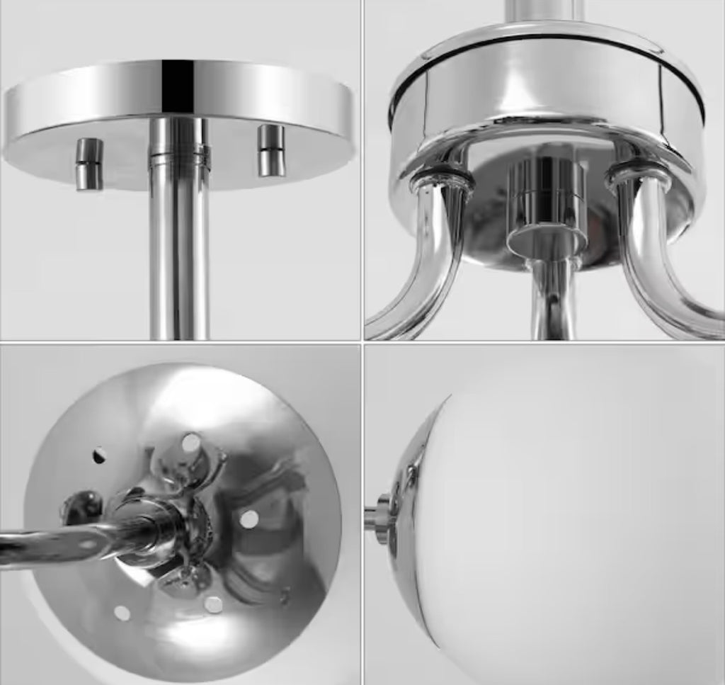 Olivier French bistro style Bohemian LED Semi Flush light