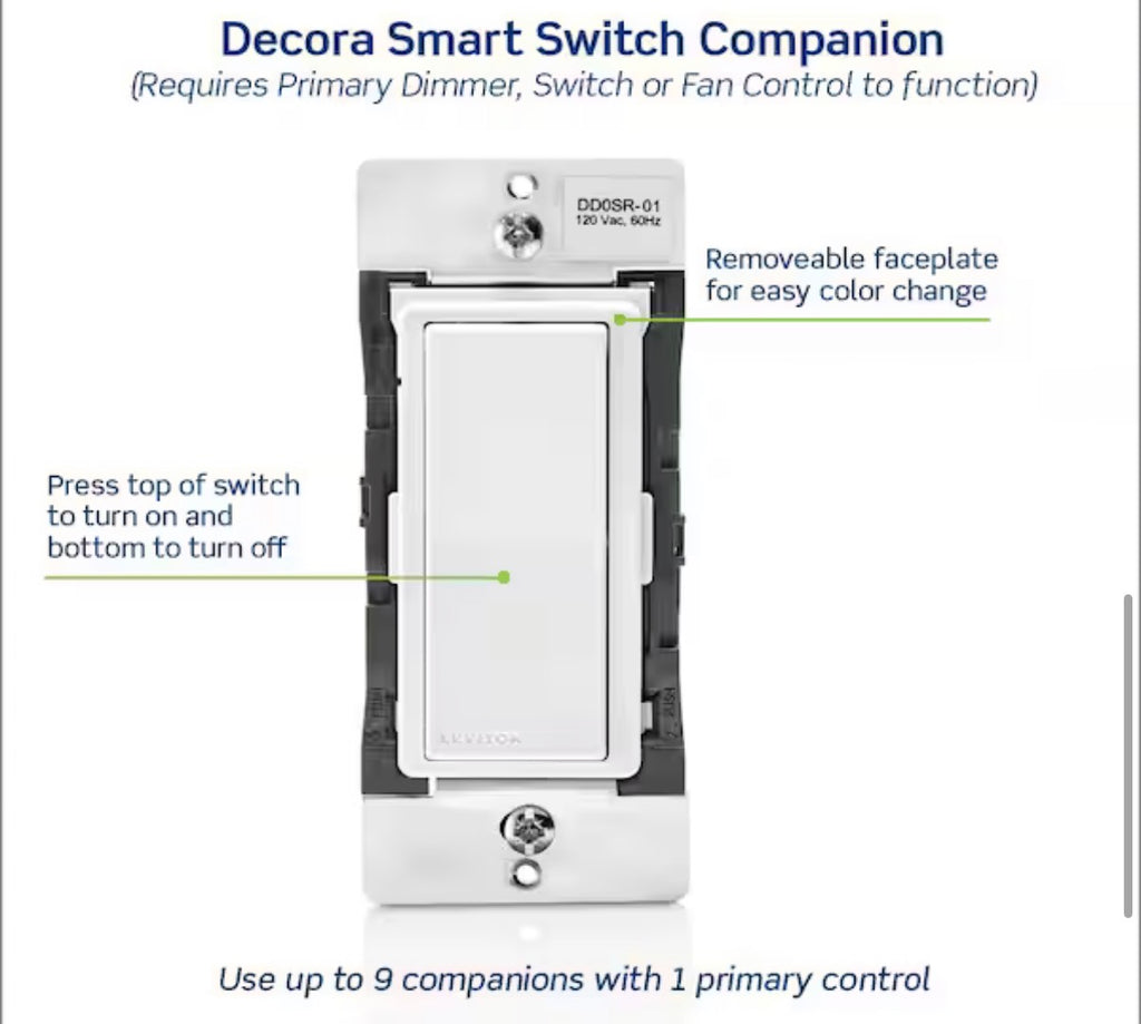 120VAC Decora Digital/Decora Smart Coordinating Switch Remote