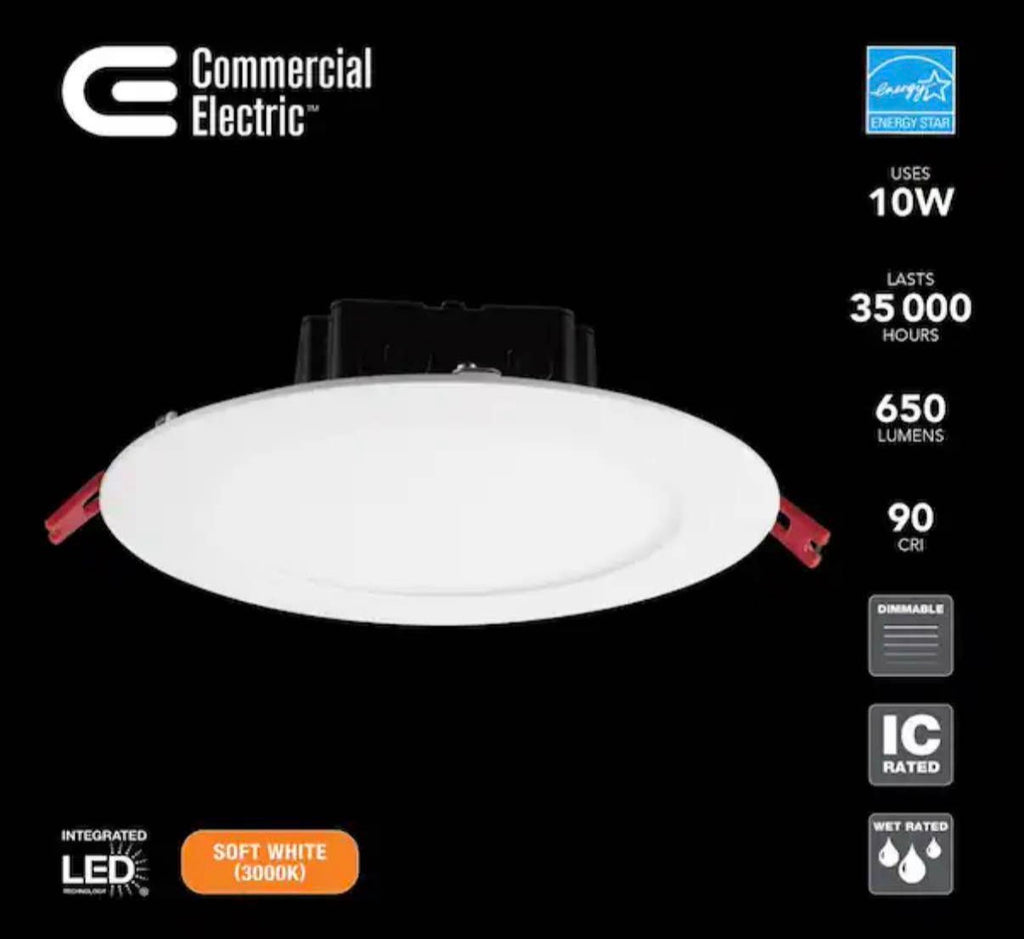 LED 6 in Round Canless Recessed Light