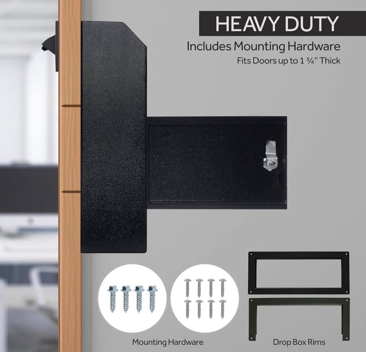 Through-the-Door Drop Box Deposit Safe 12 x 6 x 15"