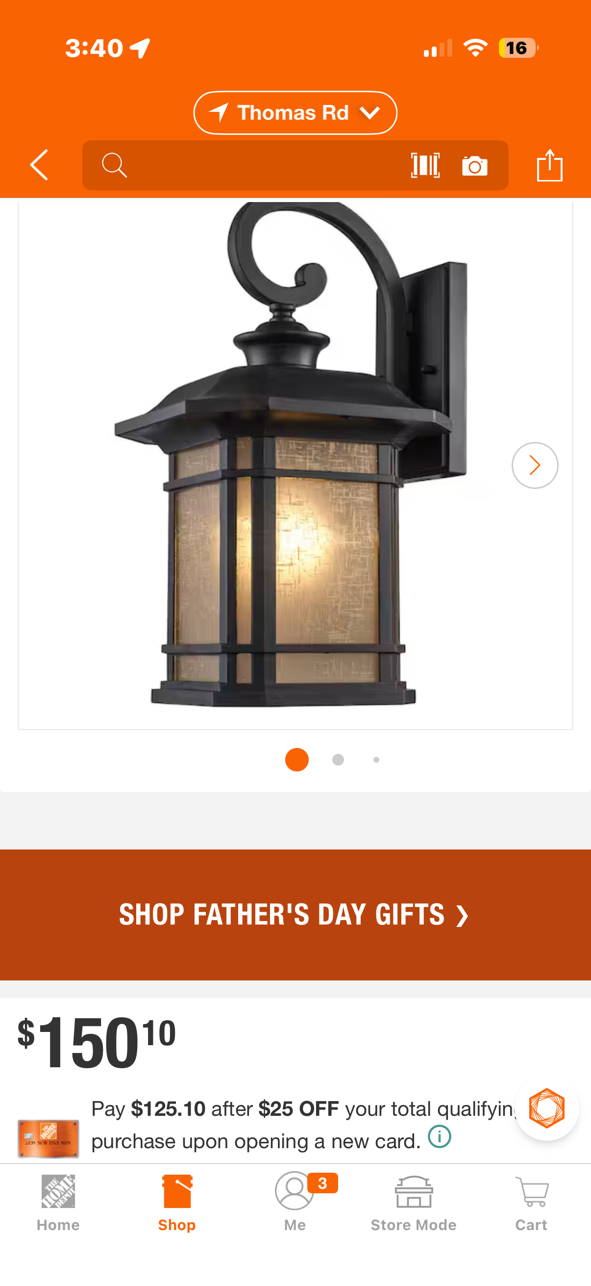 San Miguel 16.5 in. 1-Light Rust Outdoor Wall Light
