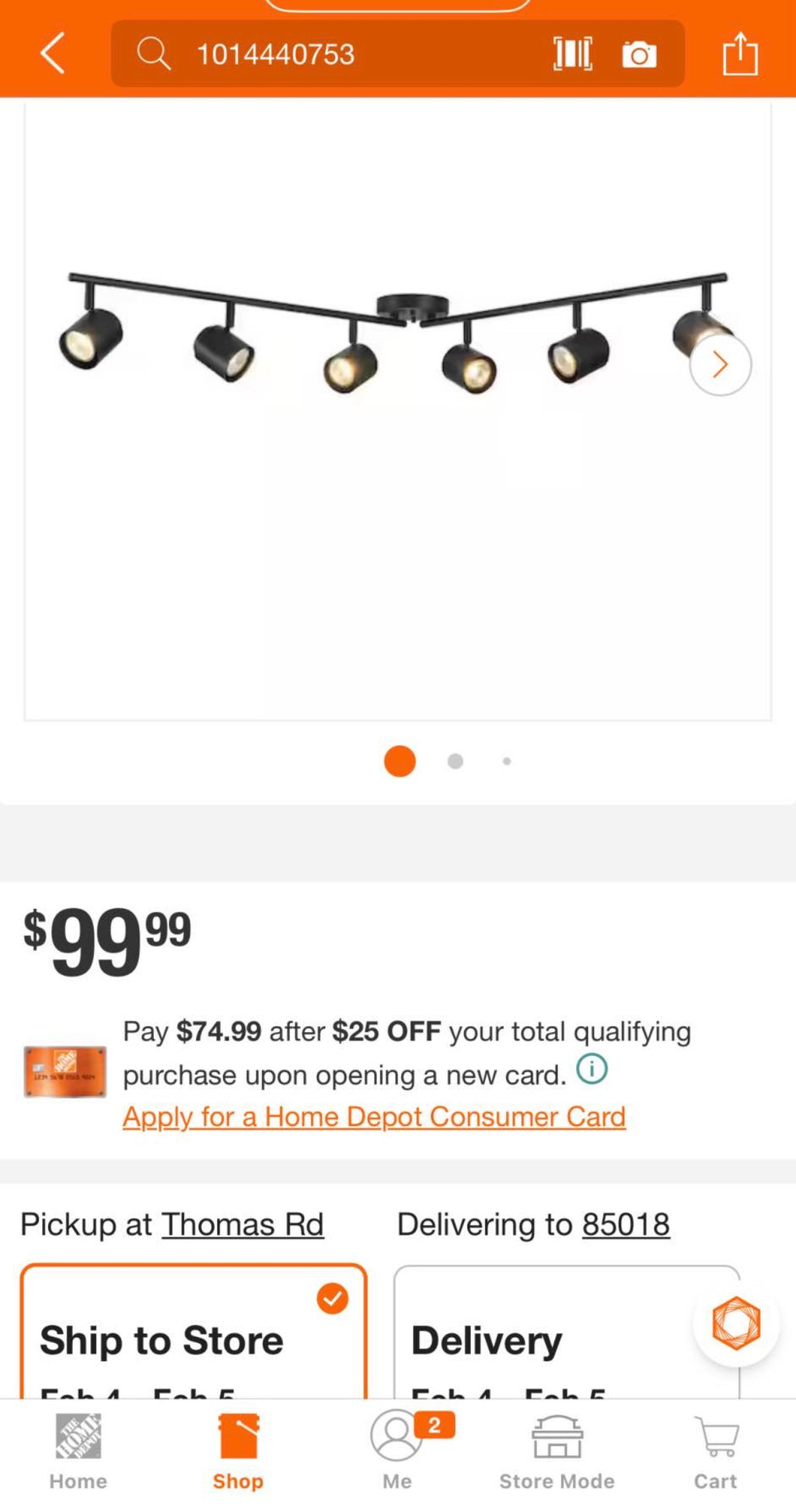 47 in. 6-Light  Foldable Track Lighting Kit