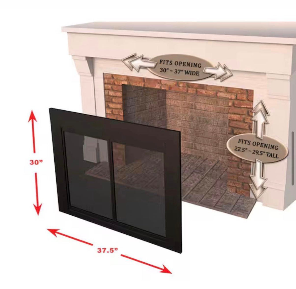 Alpine Small Glass Fireplace Doors