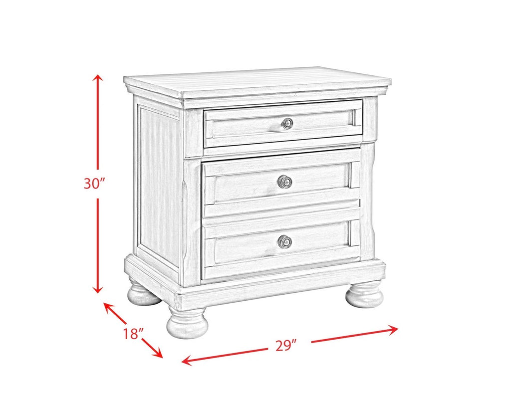 Kingsley Nightstand w/ USB and hidden Jewelry tray