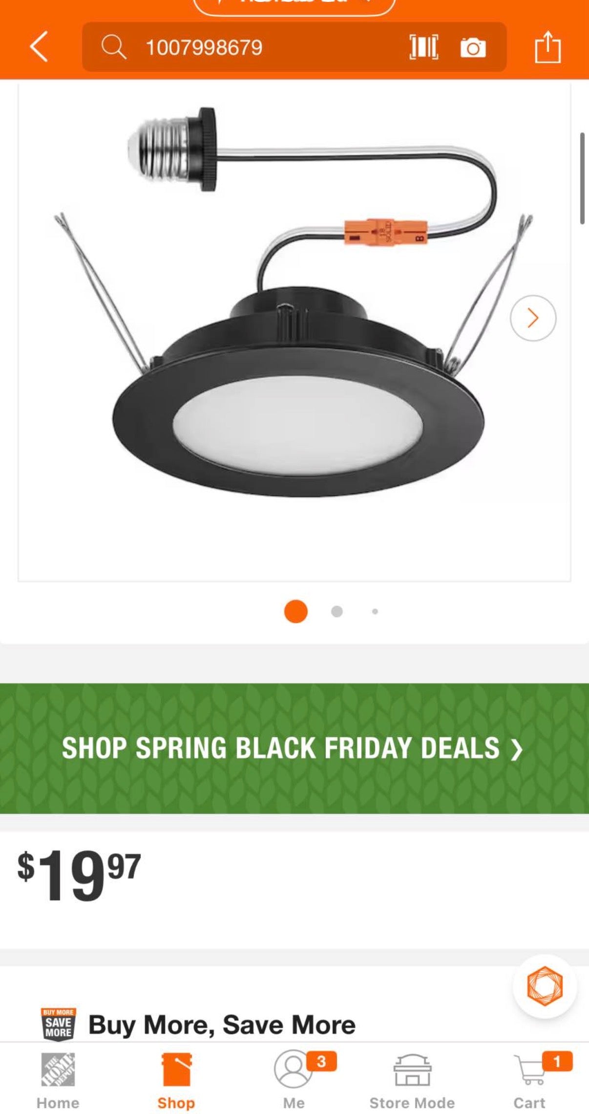 6 in. Ultraslim Retrofit Can Recessed Light