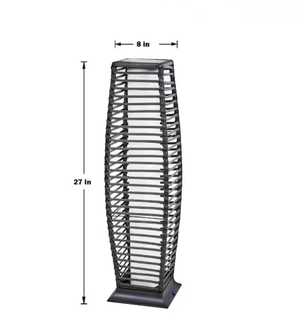 Solar LED Outdoor Floor Lamp with Rattan Texture