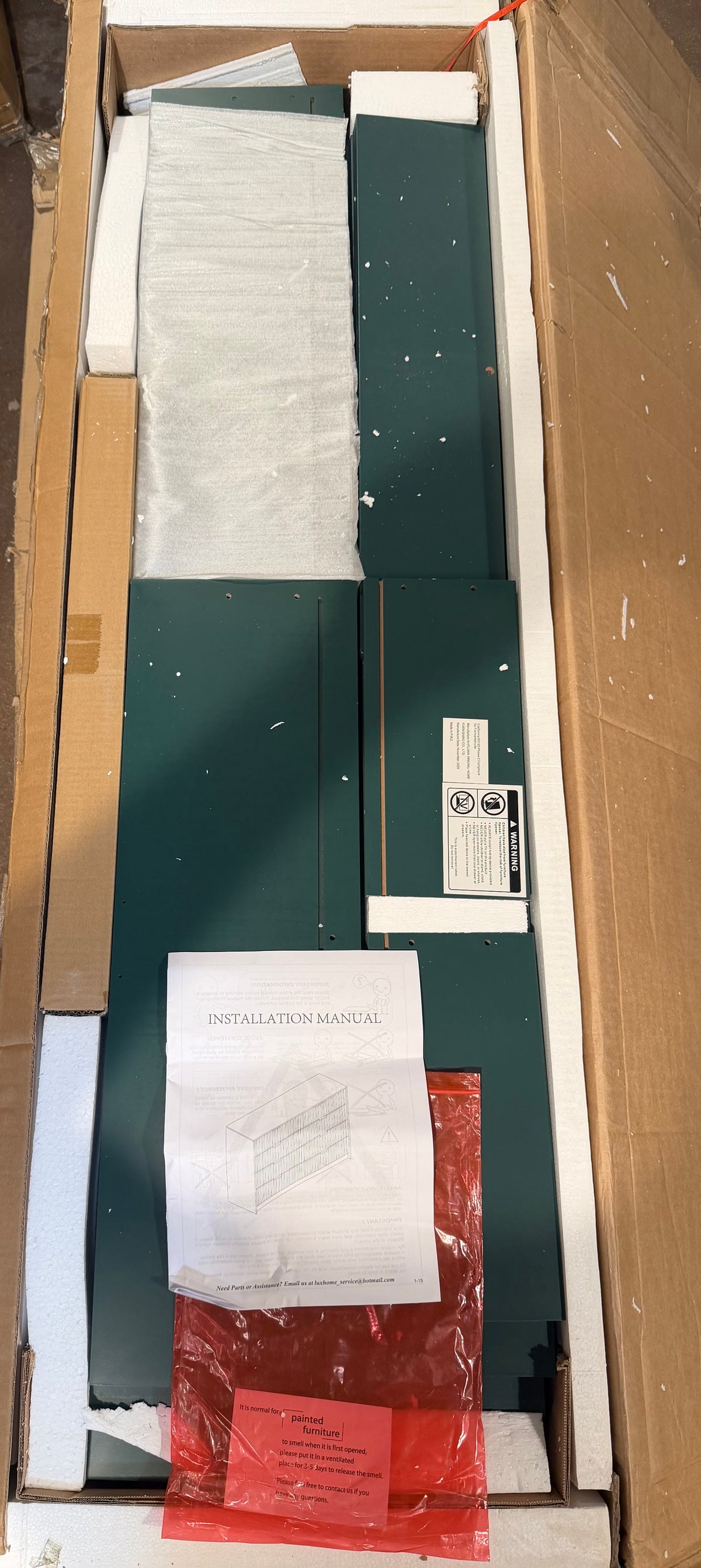 8-Drawer Double Dresser  55" W, Green
