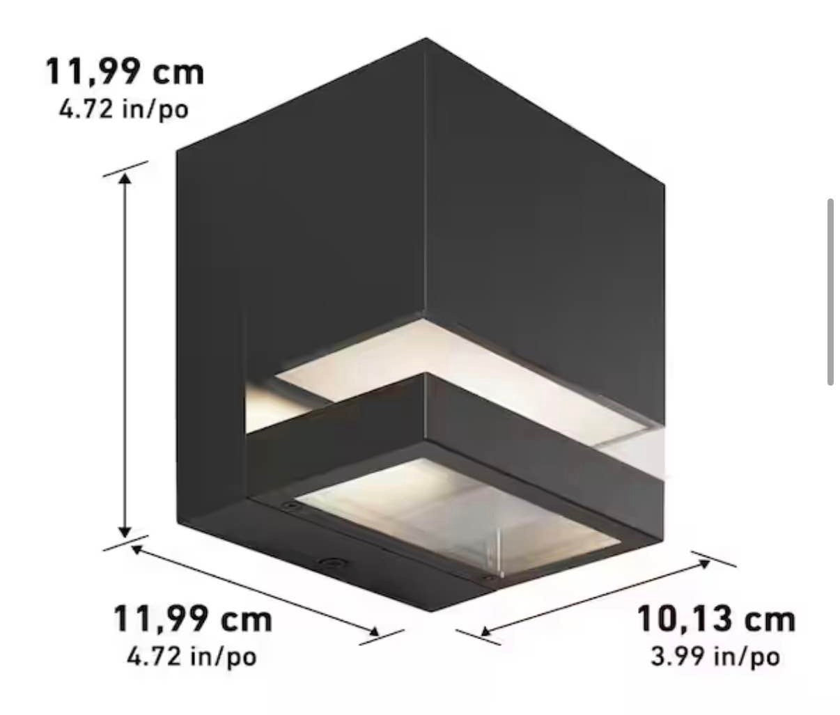 Valor Square Indoor/Outdoor LED Wall Sconce Light