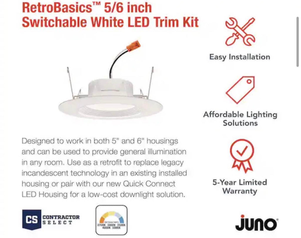 5/6 in. Selectable LED Recessed Light  (6-Pack)