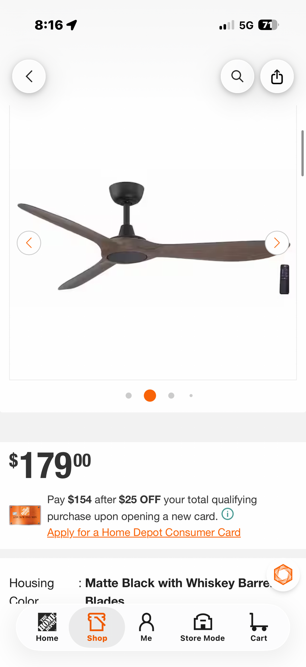52 in. Smart Indoor/Outdoor Ceiling Fan
