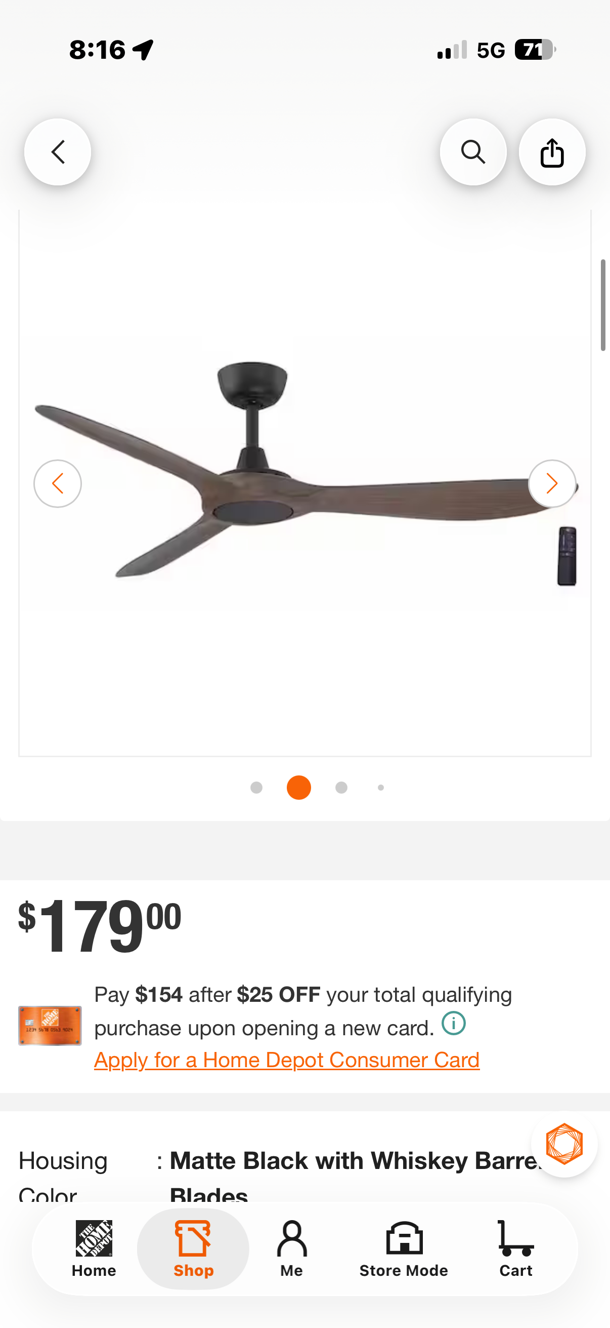 52 in. Smart Indoor/Outdoor Ceiling Fan