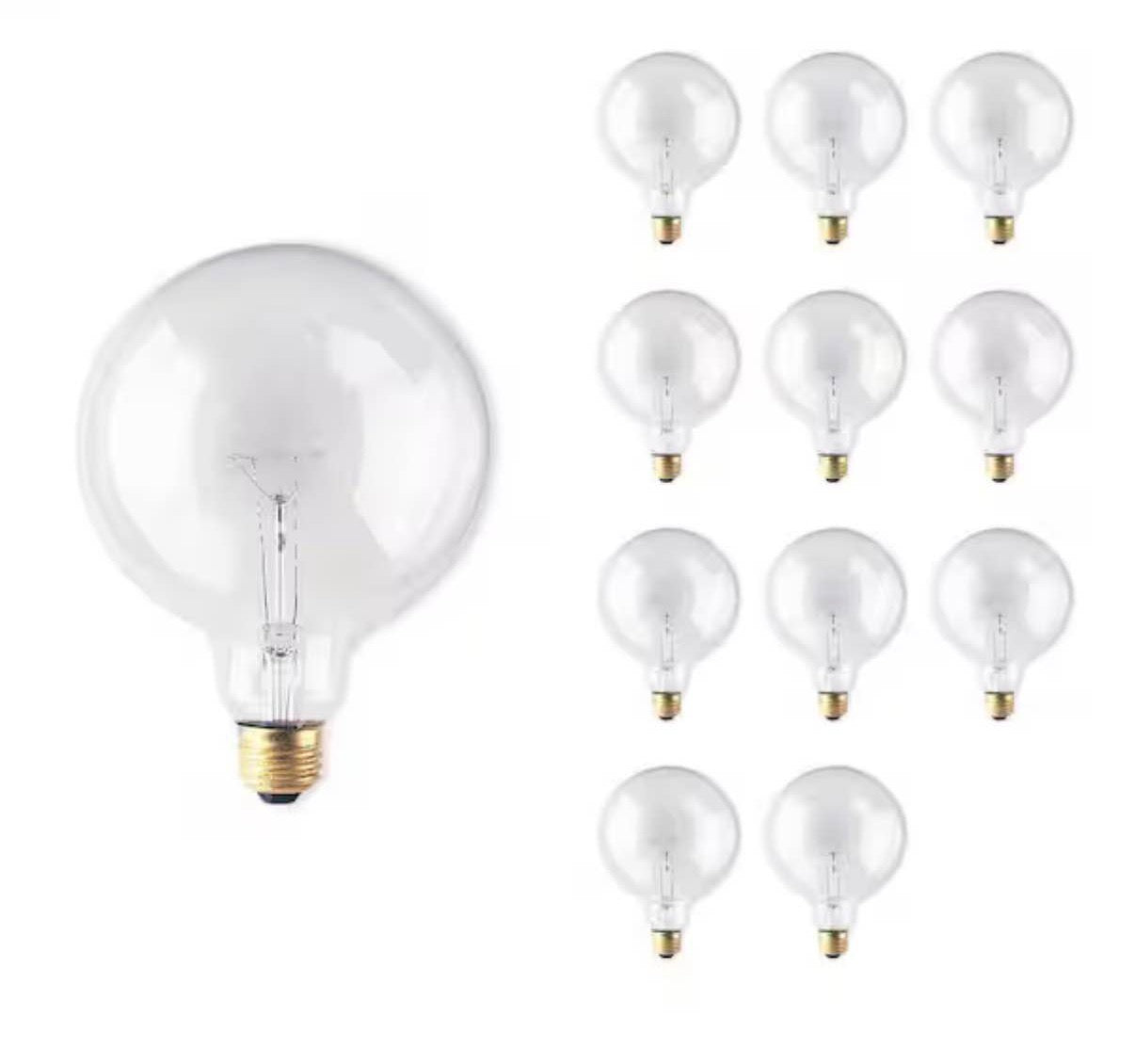 60-Watt Warm White Light G40 Bulb (12-Pack)