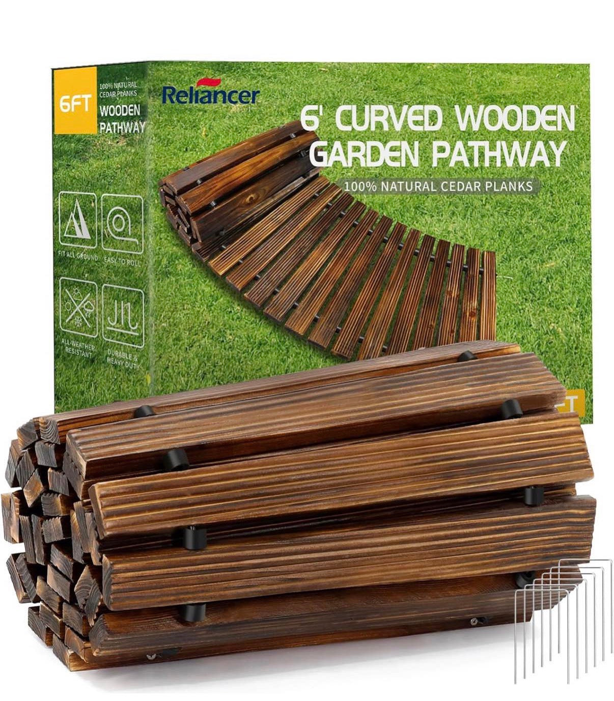 6' Wooden Garden Pathway
