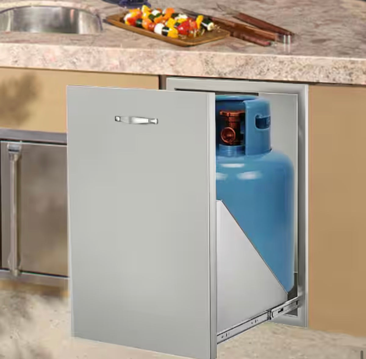 Outdoor Kitchen Propane Tank Drawer
