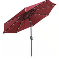 9 ft. Round Solar Powered LED Patio Umbrella