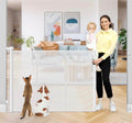 55" Wide x 33" Tall Mesh Dog Gate for Indoor & Outdoor