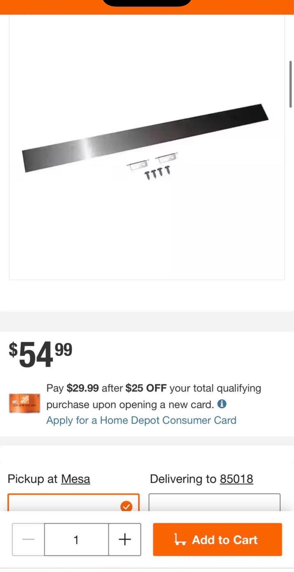 36" Slide In Range or Stove Rear Filler Trim Kit