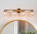 Lunary Modern 29.5 in. 4-Light Brass Vanity Light
