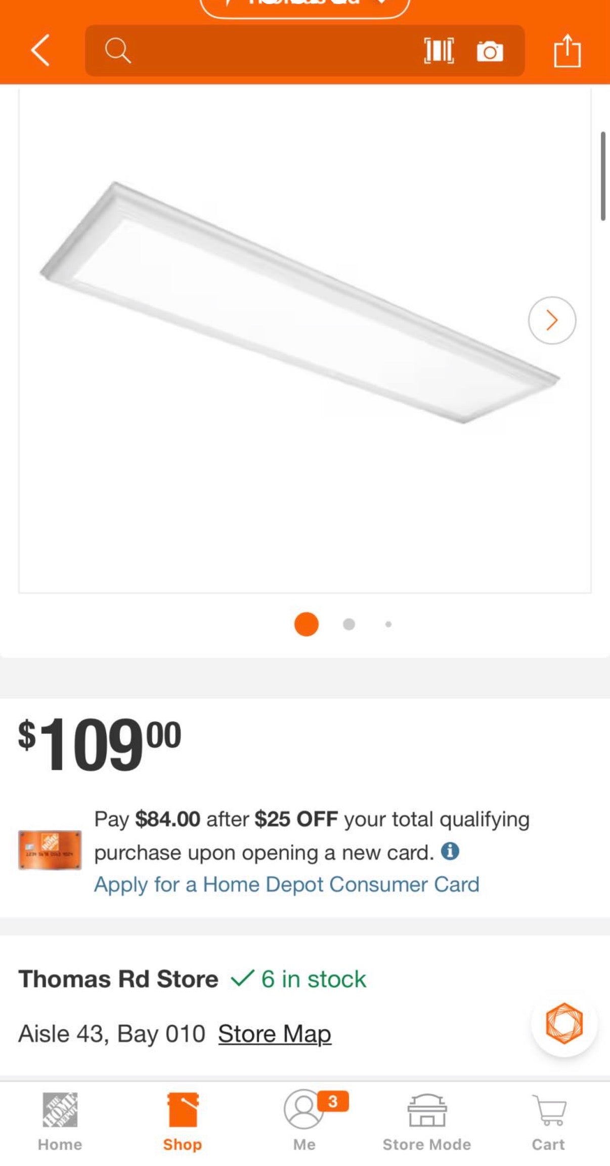 1 ft. x 4 ft. 3800 Lumens Dimmable LED Flat Panel
