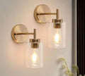 2-Pack Brass Modern Wall Sconce