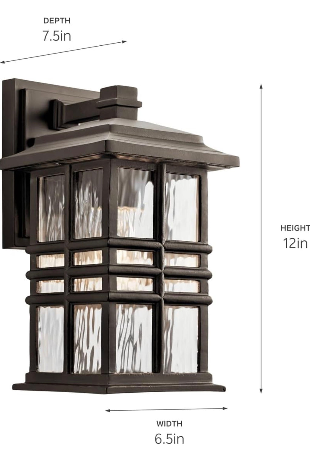 Kichler Beacon Square 1-Light Outdoor Wall Light