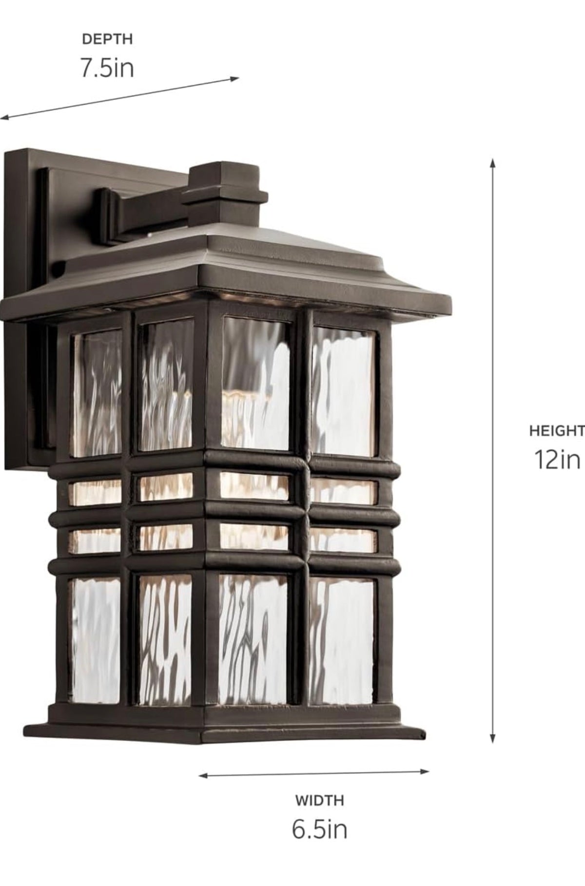 Kichler Beacon Square 1-Light Outdoor Wall Light