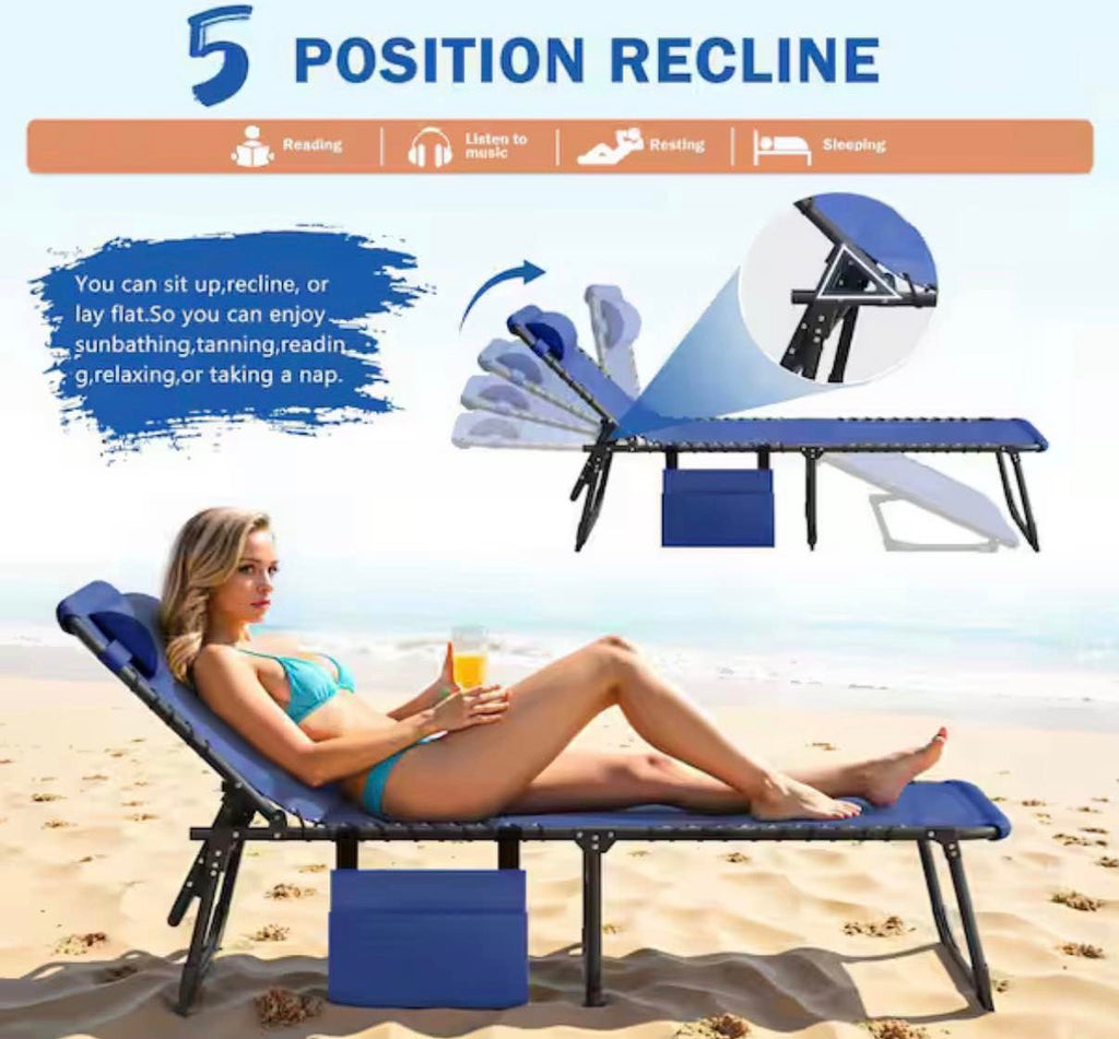 Folding Outdoor Chaise Lounge
